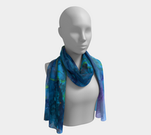 Load image into Gallery viewer, Ocean Dreams Long Silk Scarf
