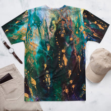 Load image into Gallery viewer, Blue Gold All-over print Art Shirt, flowy style