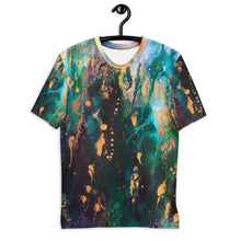 Load image into Gallery viewer, Blue Gold All-over print Art Shirt, flowy style