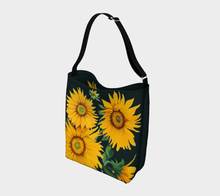 Load image into Gallery viewer, Sunflower Goddess Indigo Day Tote Bag