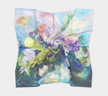 Load image into Gallery viewer, Monet's Garden Silk Square Scarf