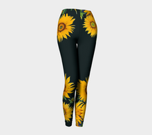 Load image into Gallery viewer, Sunflower Goddess Indigo Leggings