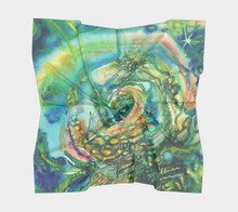 Load image into Gallery viewer, Ocean Joy Silk Square Scarf
