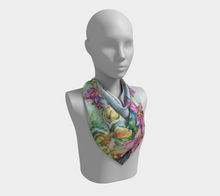 Load image into Gallery viewer, Orchid Bliss Silk Square Scarf