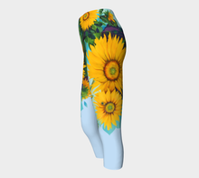 Load image into Gallery viewer, Sunflower Goddess Yoga Capris