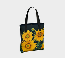 Load image into Gallery viewer, Sunflower Goddess Indigo Urban Tote Bag