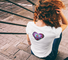 Load image into Gallery viewer, Pink Fairy Heart Round-Neck T-Shirt Believe in You front and back