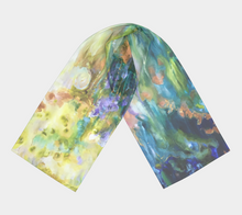 Load image into Gallery viewer, Dancing in Blue Long Silk Scarf