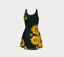 Load image into Gallery viewer, Sunflower Goddess Indigo Flare Dress