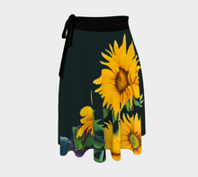 Load image into Gallery viewer, Sunflower Goddess Indigo Wrap Skirt / Drape