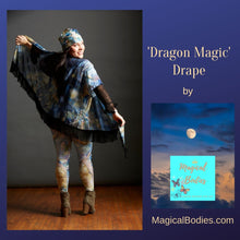 Load image into Gallery viewer, Dragon Magic Drape with black fringes