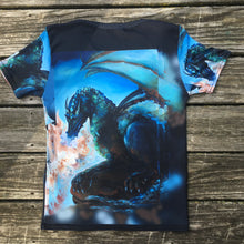 Load image into Gallery viewer, Blue Dragon All-over print Fitted Art-shirt