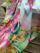 Load image into Gallery viewer, Orchid Bliss Silk Square Scarf