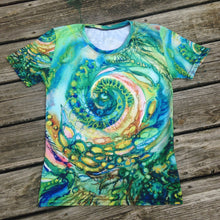 Load image into Gallery viewer, All-Over Print 'Age of Miracles' Art-shirt, Fitted style