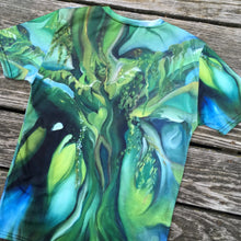 Load image into Gallery viewer, All-over print Art-shirt "Tree Whisperer", Fitted style