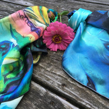 Load image into Gallery viewer, Ocean Joy Silk Square Scarf