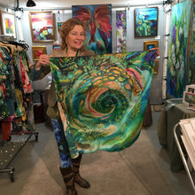 Load image into Gallery viewer, Ocean Joy Silk Square Scarf