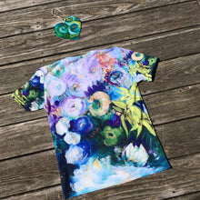 Load image into Gallery viewer, All-over Print 'Indigo Dancers' Fitted style Art-shirt