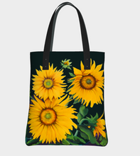 Load image into Gallery viewer, Sunflower Goddess Indigo Urban Tote Bag