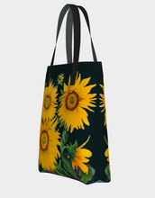 Load image into Gallery viewer, Sunflower Goddess Indigo Urban Tote Bag