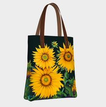 Load image into Gallery viewer, Sunflower Goddess Indigo Urban Tote Bag