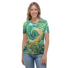 Load image into Gallery viewer, All-Over Print 'Age of Miracles' Art-shirt, Fitted style
