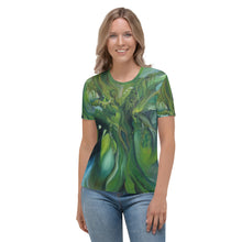 Load image into Gallery viewer, All-over print Art-shirt "Tree Whisperer", Fitted style