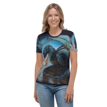 Load image into Gallery viewer, Blue Dragon All-over print Fitted Art-shirt