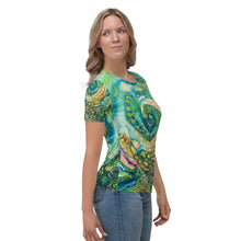 Load image into Gallery viewer, All-Over Print 'Age of Miracles' Art-shirt, Fitted style