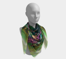 Load image into Gallery viewer, Forest Elven Song Silk Square scarf