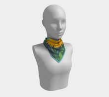 Load image into Gallery viewer, Glorious Sunflowers Silk Square Scarf