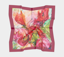 Load image into Gallery viewer, Tulip Silk Square with border - Pure Magical Elegance