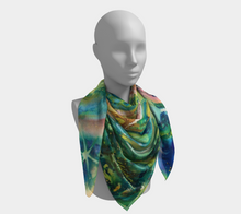 Load image into Gallery viewer, Ocean Joy Silk Square Scarf