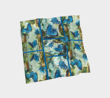 Load image into Gallery viewer, Butterfly Forest Silk Scarf square