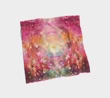 Load image into Gallery viewer, Ocean of Flowers Square Silk Scarf