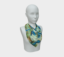 Load image into Gallery viewer, Butterfly Forest Silk Scarf square