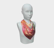 Load image into Gallery viewer, Ocean of Flowers Square Silk Scarf