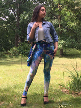 Load image into Gallery viewer, Blue Monet Leggings