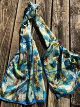 Load image into Gallery viewer, Butterfly Forest Long Silk Scarf