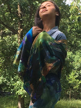 Load image into Gallery viewer, Deep Ocean Long Silk Scarf