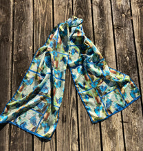 Load image into Gallery viewer, Butterfly Forest Long Silk Scarf
