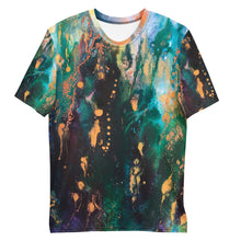 Load image into Gallery viewer, Blue Gold All-over print Art Shirt, flowy style