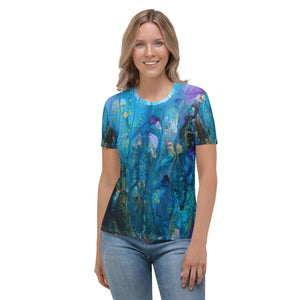 Ocean Dreams All-over print Art Shirt, fitted style