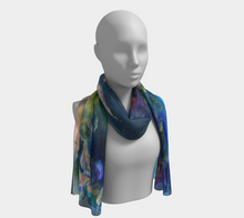Load image into Gallery viewer, Deep Ocean Long Silk Scarf