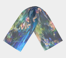 Load image into Gallery viewer, Deep Ocean Long Silk Scarf