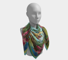Load image into Gallery viewer, Jungle Queen Silk Square Scarf