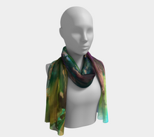 Load image into Gallery viewer, Forest Song Long Silk Scarf