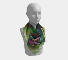 Load image into Gallery viewer, Forest Elven Song Silk Square scarf