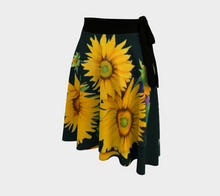 Load image into Gallery viewer, Sunflower Goddess Indigo Wrap Skirt / Drape
