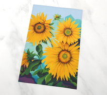Load image into Gallery viewer, Glorious Sunflowers Tea Towel